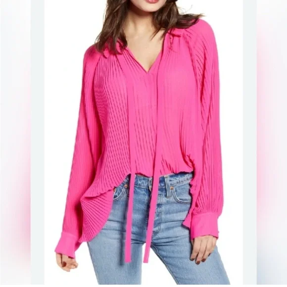 Endless Rose Pleated Chiffon Blouse - Picture 1 of 15